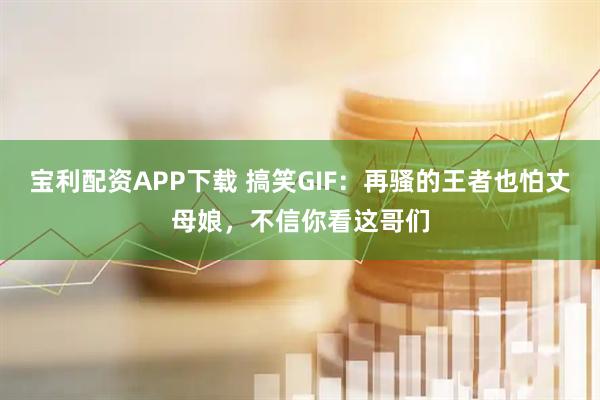宝利配资APP下载 搞笑GIF:再骚的王者也怕丈母娘,不信你看这哥们